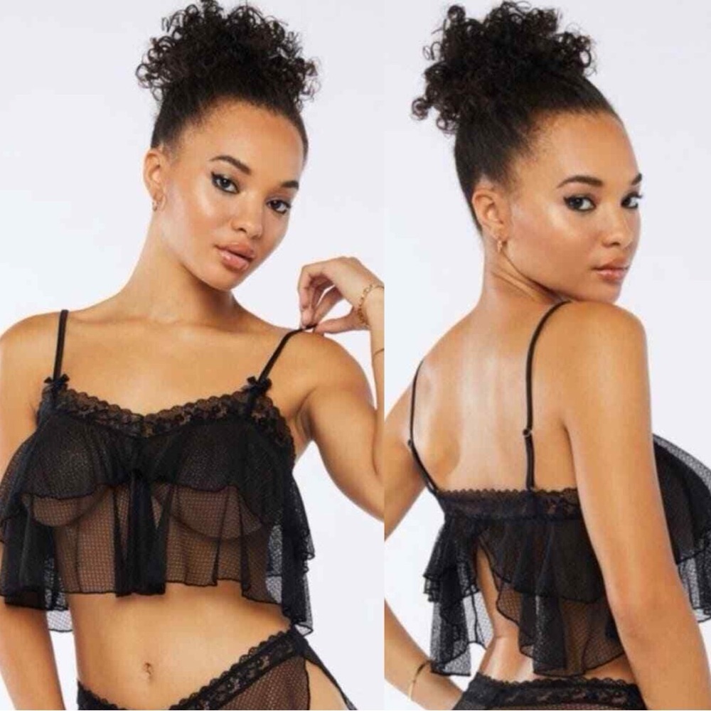 Savage X Fenty Lacy Not Racy Crop Sheer Cami